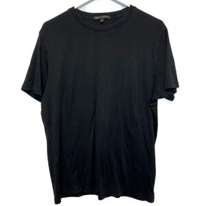 Robert Barakett Crew Neck Short Sleeve Pima Cotton Knit T-Shirt | Large Black